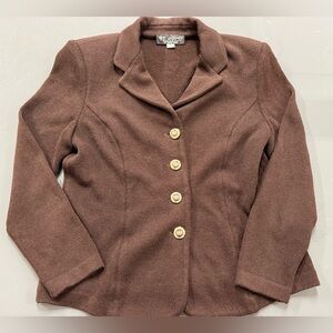 St John’s Collection Brown Sweater Blazer Jacket